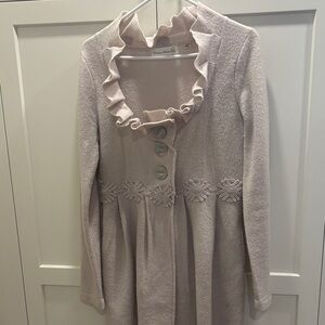 Chic Ruffled Women's Cape in Soft Pink